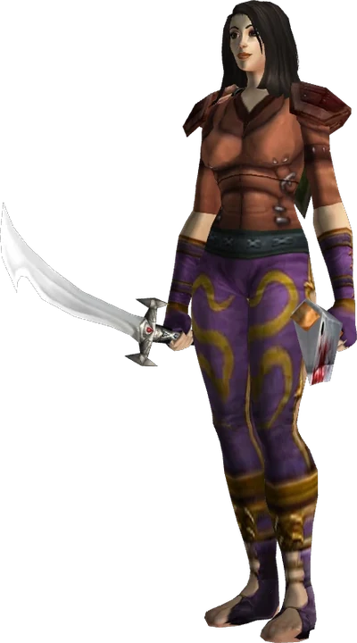 An in-game Rogue in level 20 gear