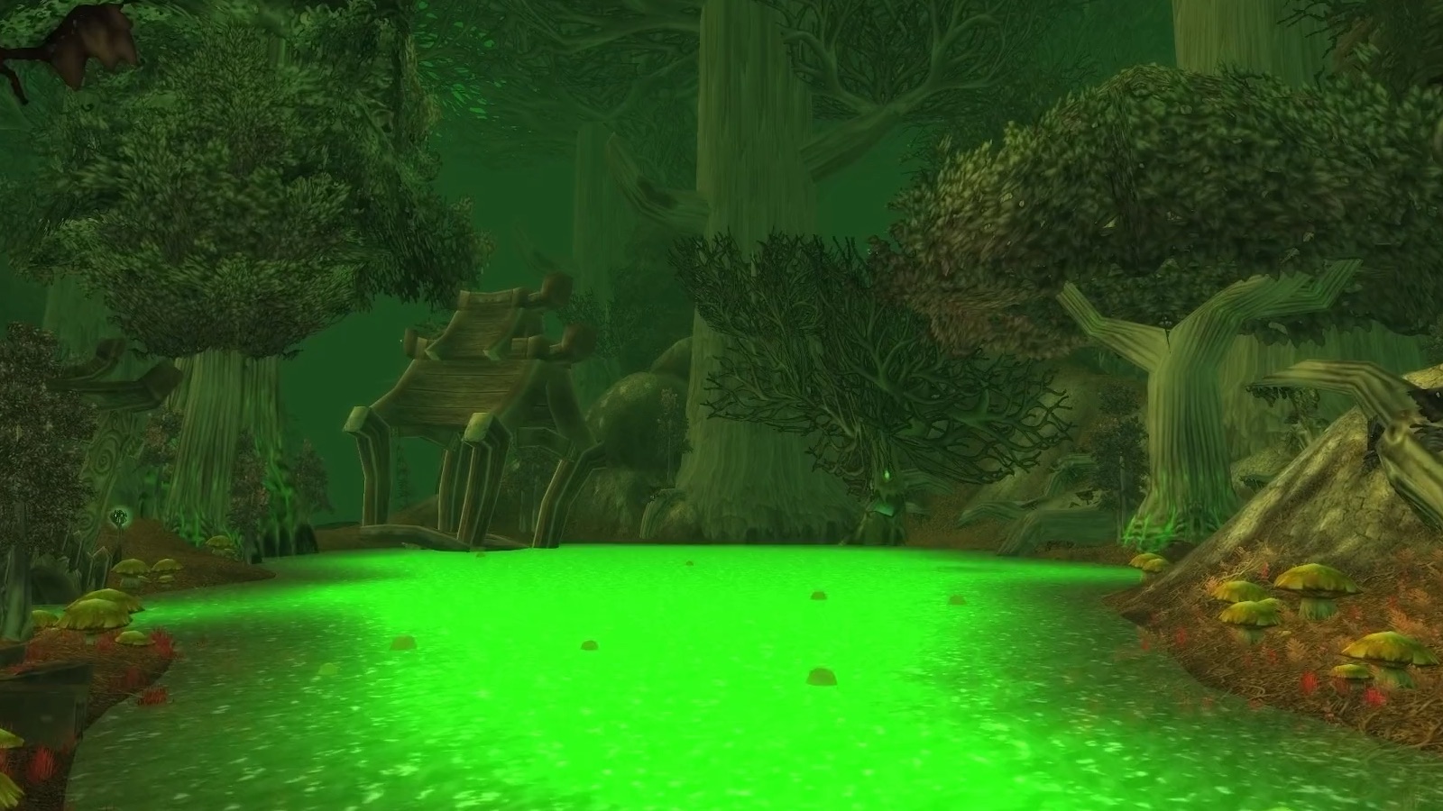 Frondavil — Charca vil de Frondavil: el verde saturado de Classic se matiza con niebla y rayos de sol. — Classic