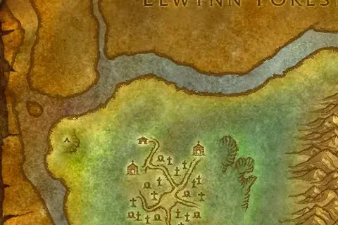 Recorte del mapa de Bosque del Ocaso con la posición del libro