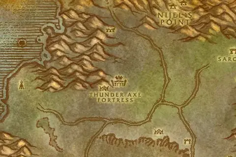 Recorte del mapa de Desolace con la posición del libro