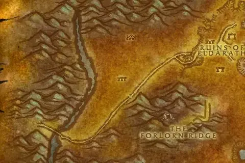 Recorte del mapa de Azshara con la posición del libro