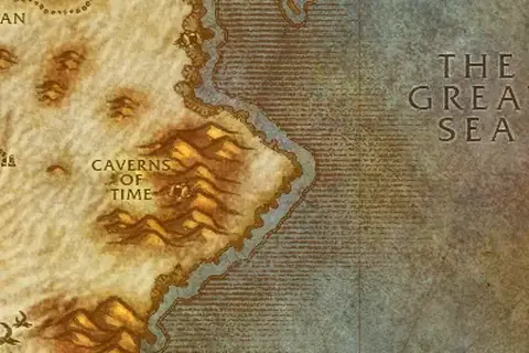Recorte del mapa de Tanaris con la posición del libro