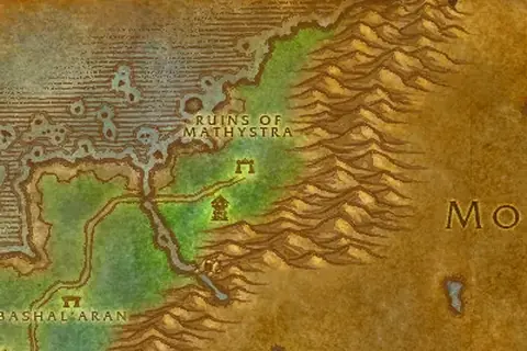 Recorte del mapa de Costa Oscura con la posición del libro