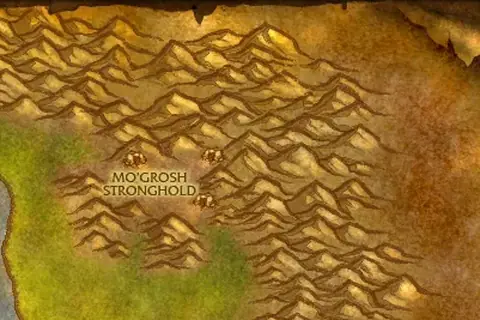 Recorte del mapa de Loch Modan con la posición del libro